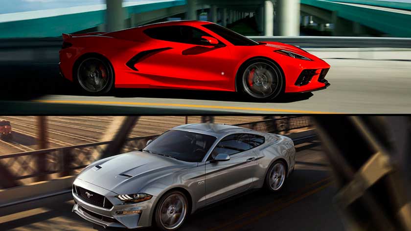 corvette c8 vs shelby gt500 2020