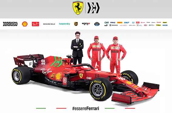 presentacion de auto deportivo ferrari 2021