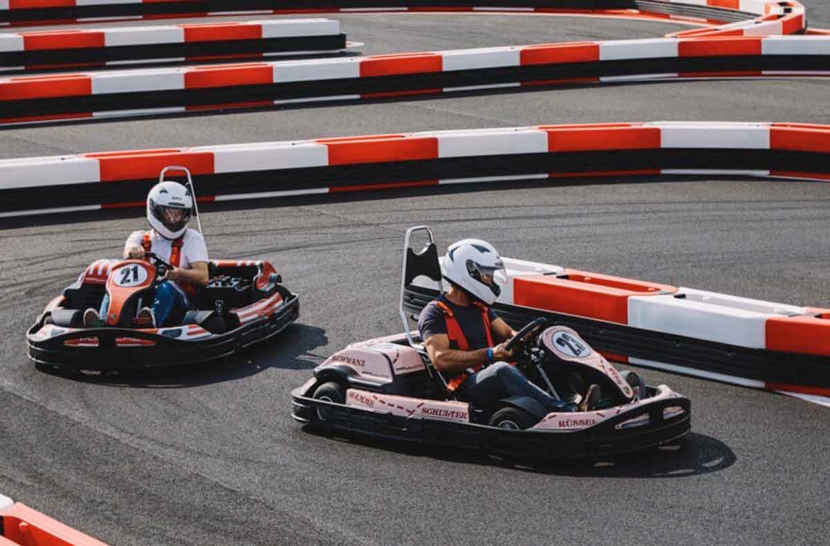 Pista de carreras en el circuito de Porsche