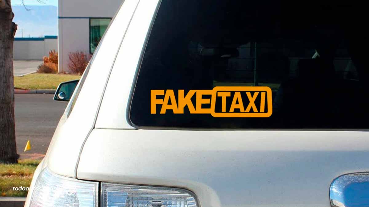 fake taxi sticker auto